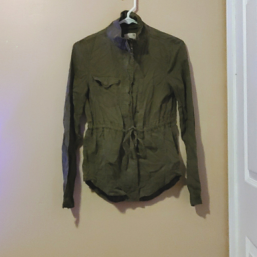 Green Long Sleeve Cover Up
